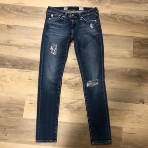 AG Legging ankle ripped skinny jeans
